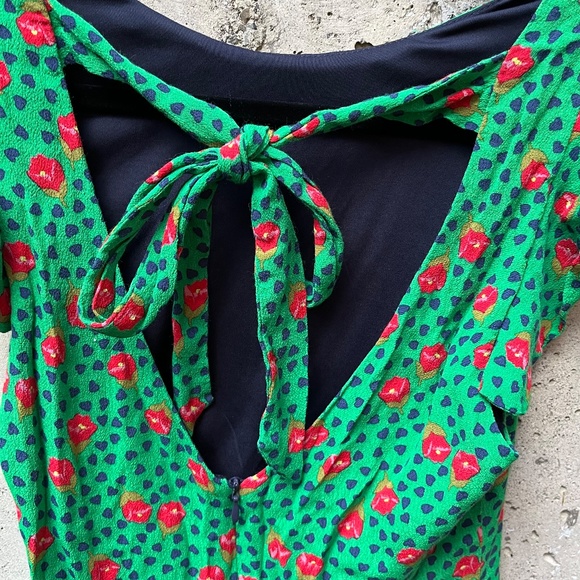 ZARA Trafaluc Collection Romper, Green Floral, XS - Picture 5 of 13